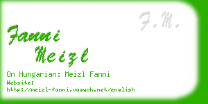 fanni meizl business card